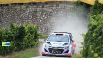 Dani Sordo compitiendo en el Rally de Alemania.