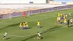 Engaño y golazo: el tiro libre de laboratorio que anotó Álvarez