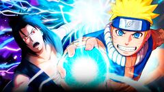 Las figuras de Naruto y Sasuke que cruzan los dos ataques más fuertes del anime