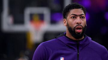 Anthony Davis, durante un partido de Los Ángeles Lakers de la NBA