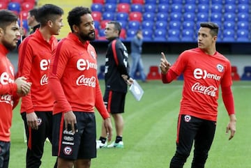 Alexis Sánchez is with the Chile squad in Moscow.