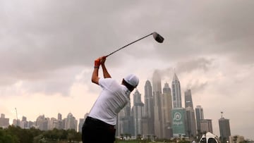 El español Ángel Hidalgo durante su participación en el campeonato de Dubai Desert Classic 2023, este viernes.