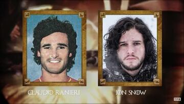 Claudio Ranieri y Jon Nieve