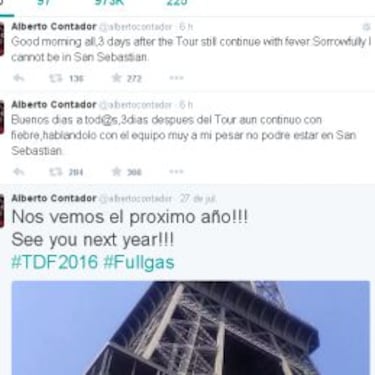 Alberto Contador no disputará la Clásica de San Sebastián