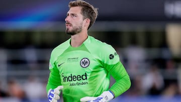 Kevin Trapp, jugador del Eintracht de Frankfurt, durante la final de la Supercopa de Europa.