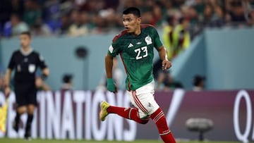 DOHA - Jesus Gallardo of Mexico during the FIFA World Cup Qatar 2022 group C match between Mexico and Poland at 974 Stadium on November 22, 2022 in Doha, Qatar. AP | Dutch Height | MAURICE OF STONE (Photo by ANP via Getty Images)