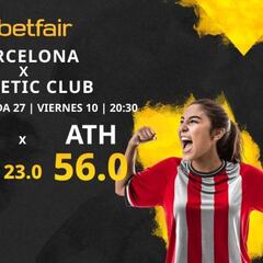 FC Barcelona Femenino vs. Athletic Club Femenino: horario, TV, estadísticas, clasificación y pronósticos