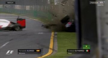 El espectacular accidente de Fernando Alonso en Australia