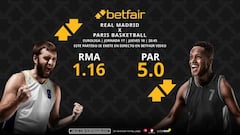 Real Madrid vs. París Basketball: horario, dónde ver, pronósticos y clasificación