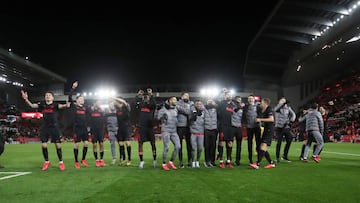 Celebraci&oacute;n del Atl&eacute;tico de Madrid tras eliminar al Liverpool.