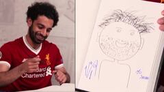 As&iacute; se dibuja Salah antes de la final de la Champions con el Liverpool