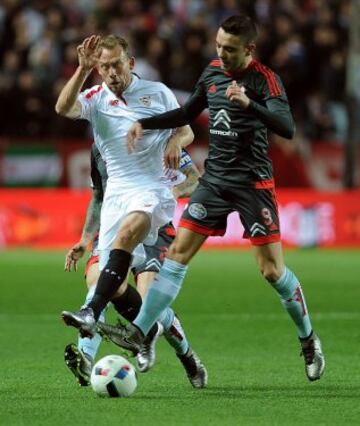 Krohn-Dehli y Iago Aspas.