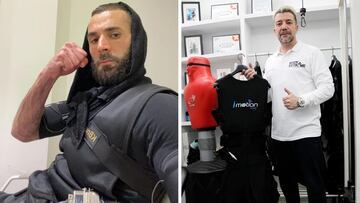 Karim Benzema y Javier Atalaya, su entrenador personal.