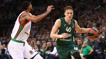 Marius Grigonis, alero lituano del Zalgiris Kaunas.