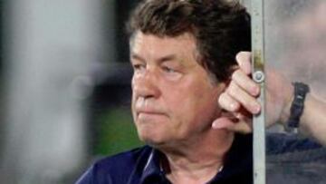 Otto Rehhagel, el técnico alemán de la selección de Grecia.