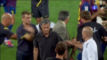 17-08-2011. Partido de vuelta de la Supercopa de España. El Barcelona ganó 3-2 en Nou Camp, tras el empate a dos de la ida los catalanes sumaron un nuevo trofeo a sus vitrinas. La polémica estuvo tras los incidentes entre José Mourinho y Tito Vilanova.