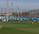 El Barcelona vuelve a entrenar como finalista de la Copa