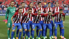 El once elegido por Simeone para medirse al Leicester en los cuartos de final de la Champions. 