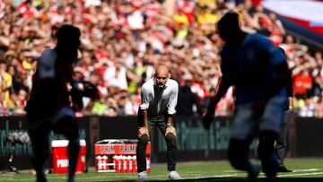 Guardiola, en el duelo ante el Arsenal.