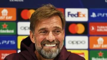 LIVERPOOL, SCOTLAND - OCTOBER 03: Liverpool Manager Jurgen Klopp during a Liverpool press conference at Anfield, on October 03, 2022, in Liverpool, Scotland. (Photo by Ross MacDonald/SNS Group via Getty Images)