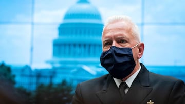 Brett Giroir, U.S. assistant secretary for health, is seen during a break from the House Energy and Commerce Committee hearing in Washington, D.C., U.S., on Tuesday, June 23, 2020. Trump administration health officials will tell lawmakers that their agenc
