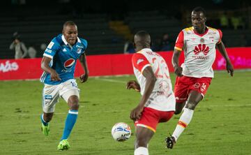 Partido de ida de la Final Liga Águila 2017-II en el estadio El Campín. Millonarios ganó 1-0 a Santa Fe.