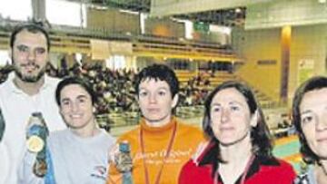 Pérez Lobo, Fernández, Soler, Muñoz y Blasco, ayer en Leganés.