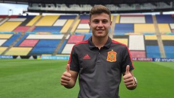Germán Valera, con la Sub-17 de España. Para L'Equipe, uno de los jóvenes talentos más prometedores de Europa.