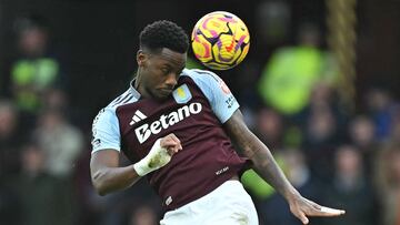 Jhon Jader Durán en su paso por Aston Villa.