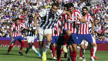 06/10/19 PARTIDO PRIMERA DIVISION 
 REAL VALLADOLID - ATLETICO DE MADRID
 KIKO OLIVAS REMATA ANTE SAVIC