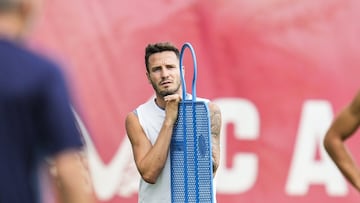 Saúl, con el Sevilla.