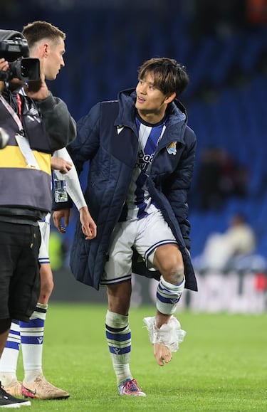 El tobillo de Kubo sigue ‘sufriendo’ a tres días del partido contra el Barcelona