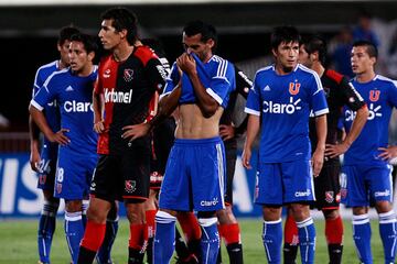 10 partidos jugados y 23,3% de rendimiento. La única victoria fue de la U en Rosario, por 2-1 en la Copa Libertadores 2013.