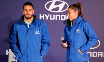 Koke y Lola Gallardo durante el acto.