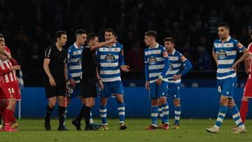 Vicente vio la roja con el partido acabado