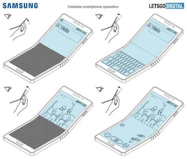 Este sería el aspecto real del Samsung Galaxy F según una patente, el primer móvil flexible