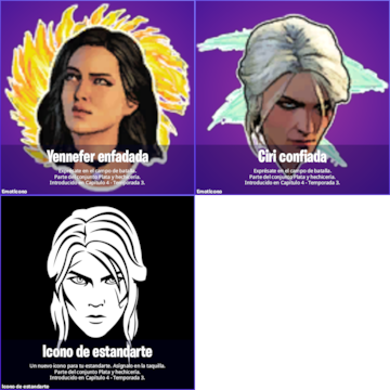 fortnite ciri yennefer the witcher nuevas skins