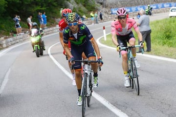 Valverde se lanzó al ataque y sólo le siguieron Kruijswijk y Zakarin