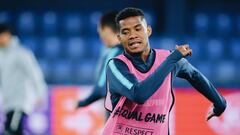 Wilmar Barrios durante el calentamiento antes de un partido con el Zenit.