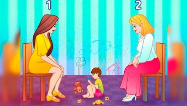 Acertijo visual de alto nivel: ¿Cuál de las dos mujeres es la mamá del niño?