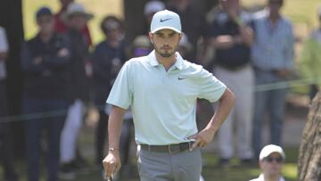 El golfista mexicano Abraham Ancer en el World Golf Championship-Mexico Championship.