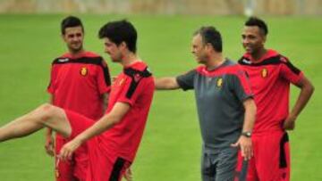 Caparr&oacute;s entrena con el Mallorca