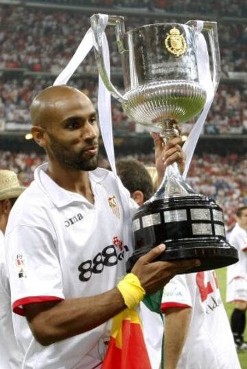 Kanouté jugador del Sevilla y autor del gol de la victoria del Sevilla frente al Getafe en la final de la Copa del Rey que se disputó en el Bernabéu