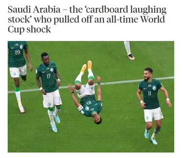 La derrota de Argentina, portada mundial