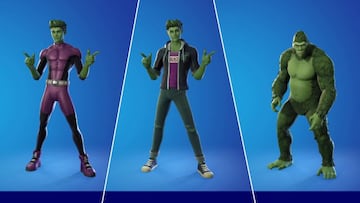 Estilos Beast Boy, Garfield Logan y Forma de Gorila del skin Beast Boy