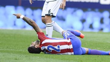 Augusto, tras lesionarse.