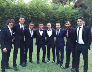 Puyol, Busquets, Xavi, Pedro, Iniesta, Jordi Alba, Montoya y Bartra