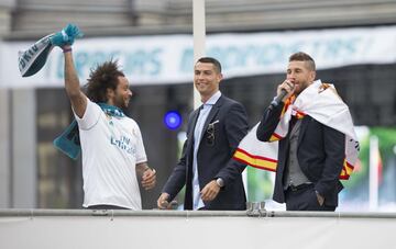 Marcelo, Cristiano Ronaldo y Sergio Ramos 