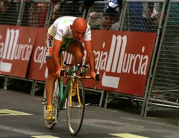 El ciclista italiano, del equipo Mercatone Uno, ganador del premio de la montaña de la XVII vuelta ciclista a Murcia (marzo de 1998).