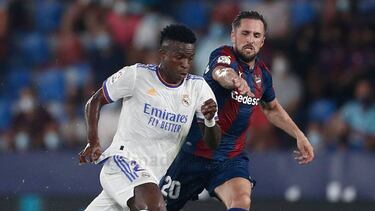 Vinicius, durante el partido del Real Madrid ante el Levante (3-3).